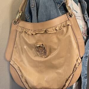 Vintage Gucci Leather hobo purse creamy beige